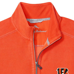 Cincinnati Bengals Sport Tobago Half-Zip Pullover Orange - Tommy Bahama
