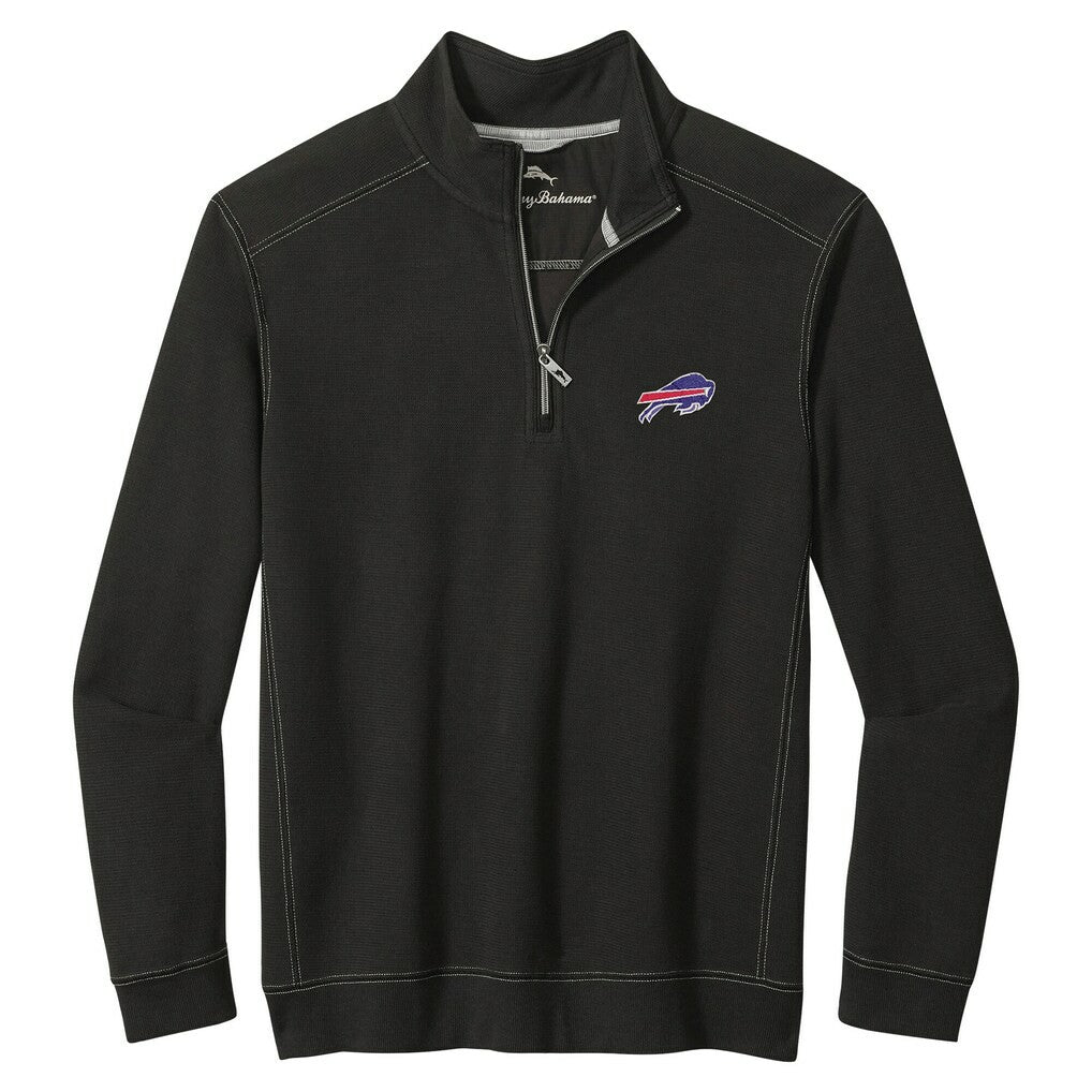 Buffalo Bills Sport Tobago Half-Zip Pullover Black - Tommy Bahama