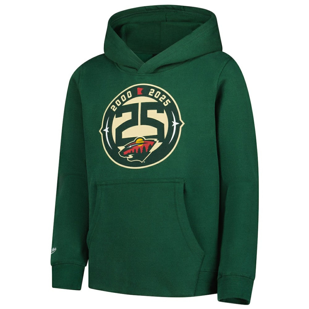 Minnesota Wild - Mitchell & Ness Youth 25 Year Hoodie Green