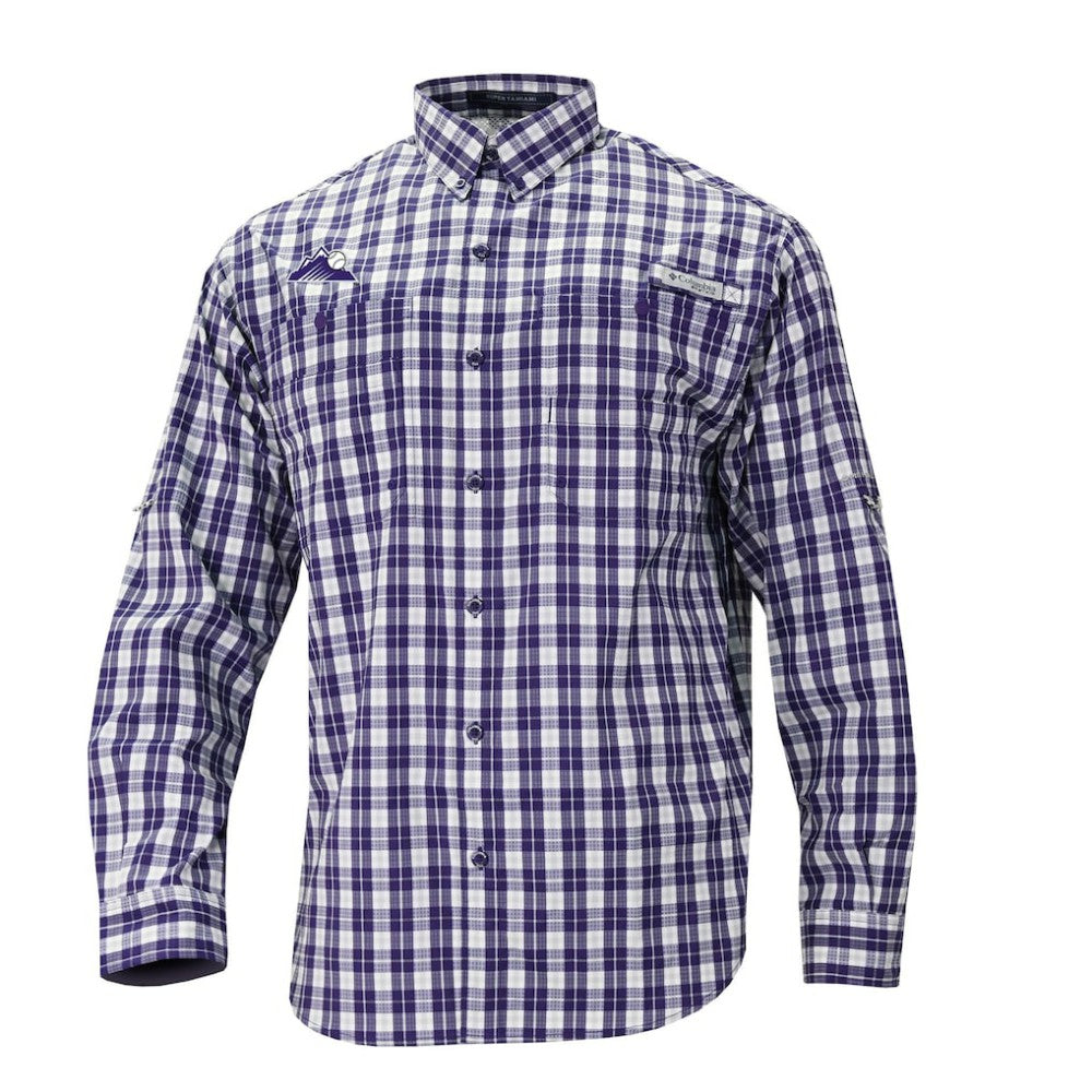 Colorado Rockies Columbia Super Tamiami Omni-Shade Long Sleeve Button-Down Shirt Clearance