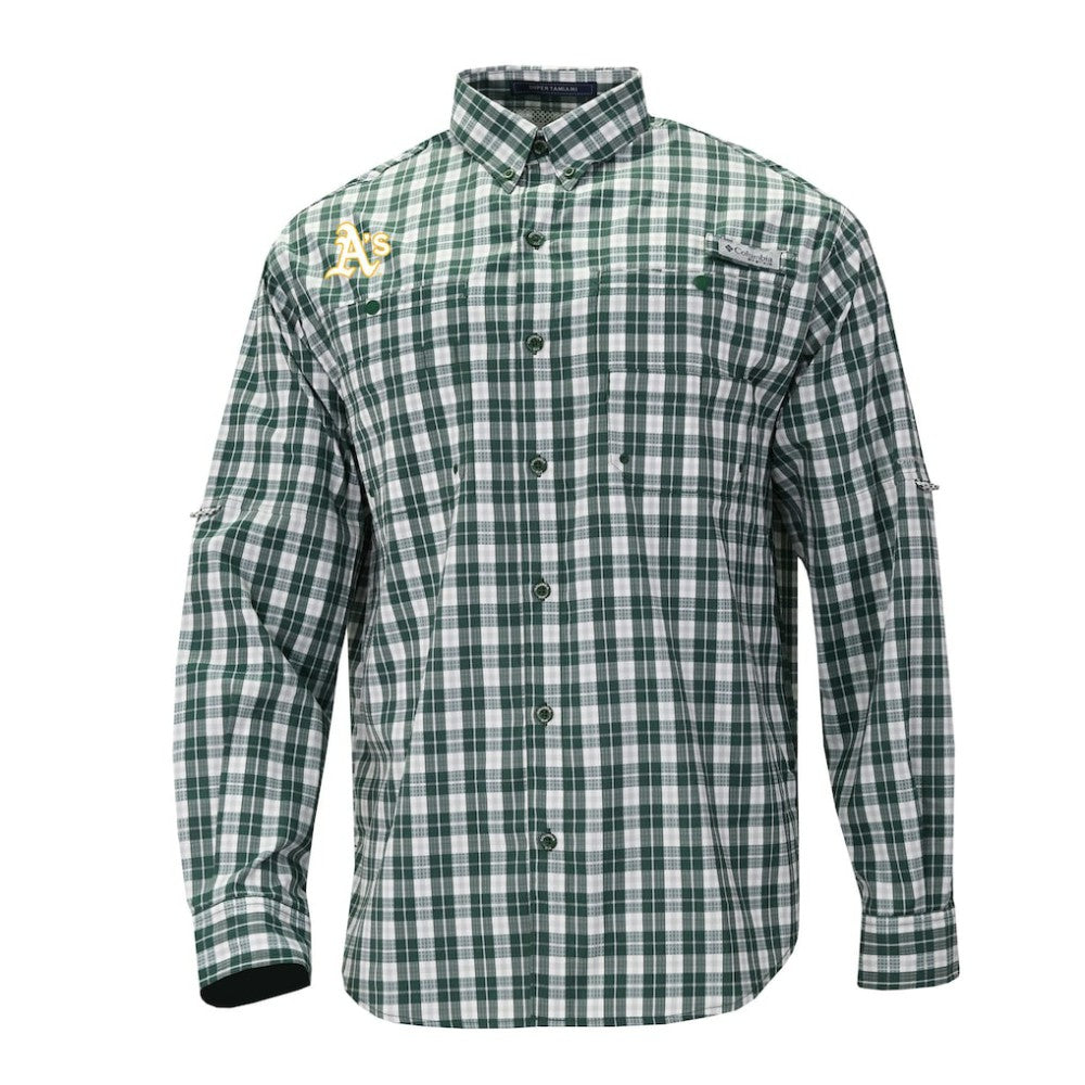 Athletics Columbia Super Tamiami Omni-Shade Long Sleeve Button-Down Shirt for sale