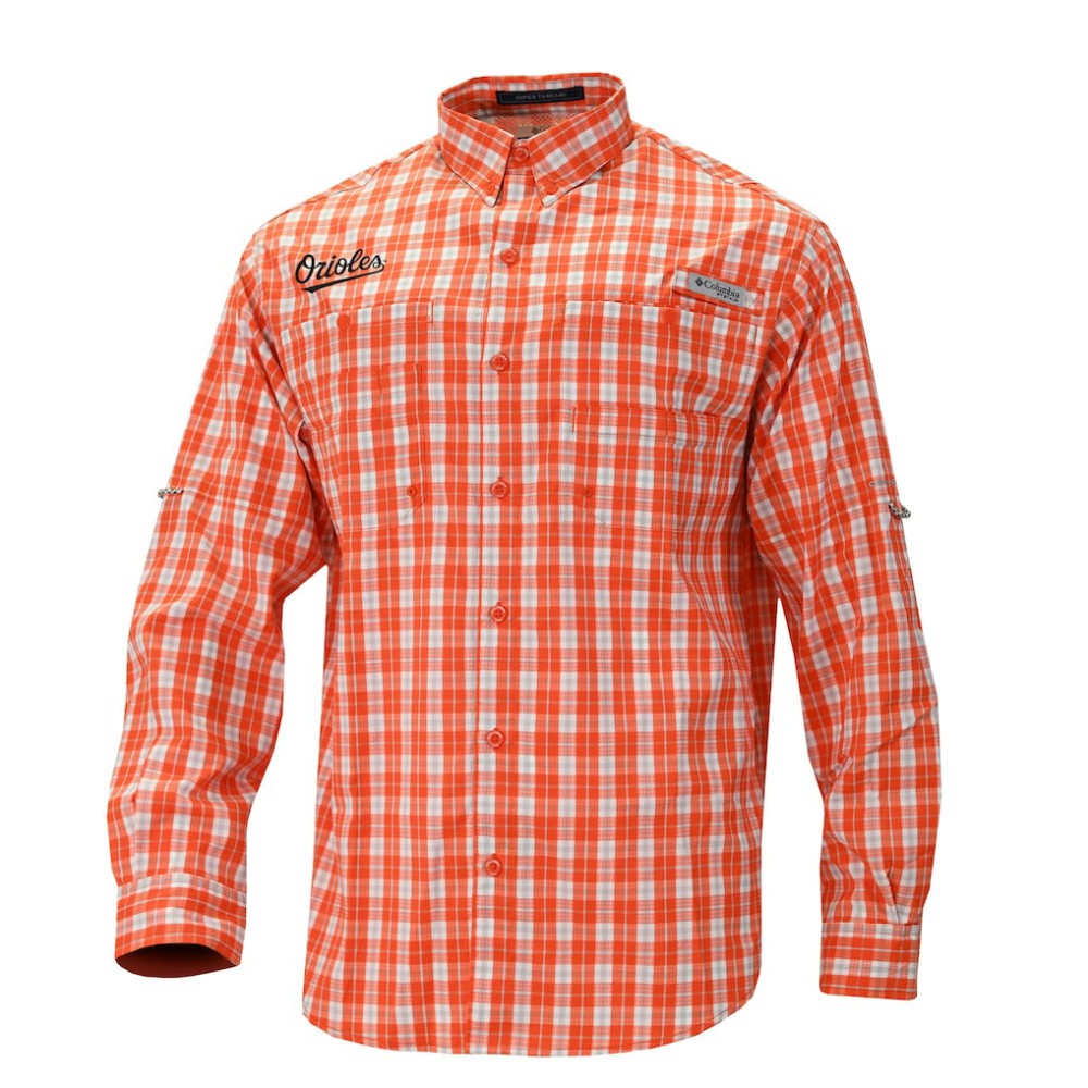Baltimore Orioles Columbia Super Tamiami Omni-Shade Long Sleeve Button-Down Shirt Near Me