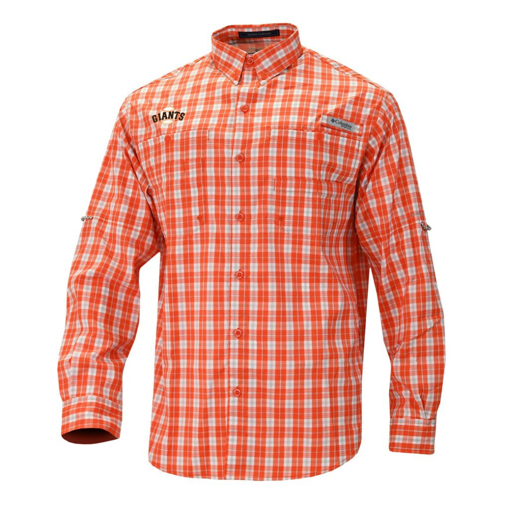San Francisco Giants Columbia Super Tamiami Omni-Shade Long Sleeve Button-Down Shirt Online