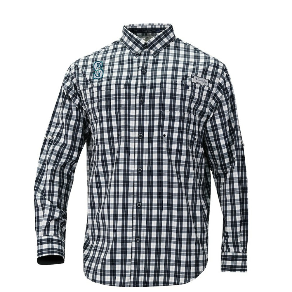 Seattle Mariners Columbia Super Tamiami Omni-Shade Long Sleeve Button-Down Shirt Near Me