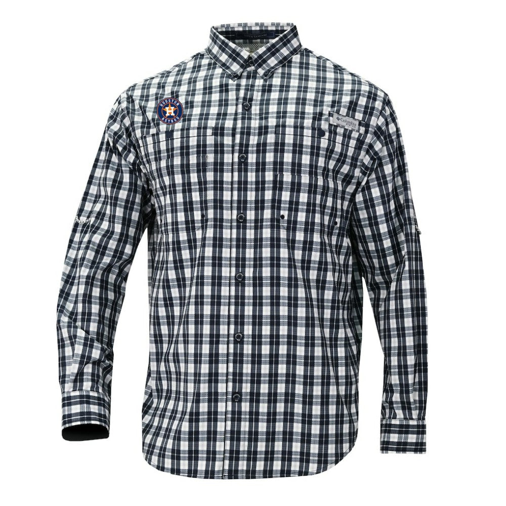 Houston Astros Columbia Super Tamiami Omni-Shade Long Sleeve Button-Down Shirt discount