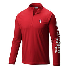 Minnesota Twins Columbia Terminal Tackle Omni-Wick Raglan Quarter-Zip Pullover Lifestyle