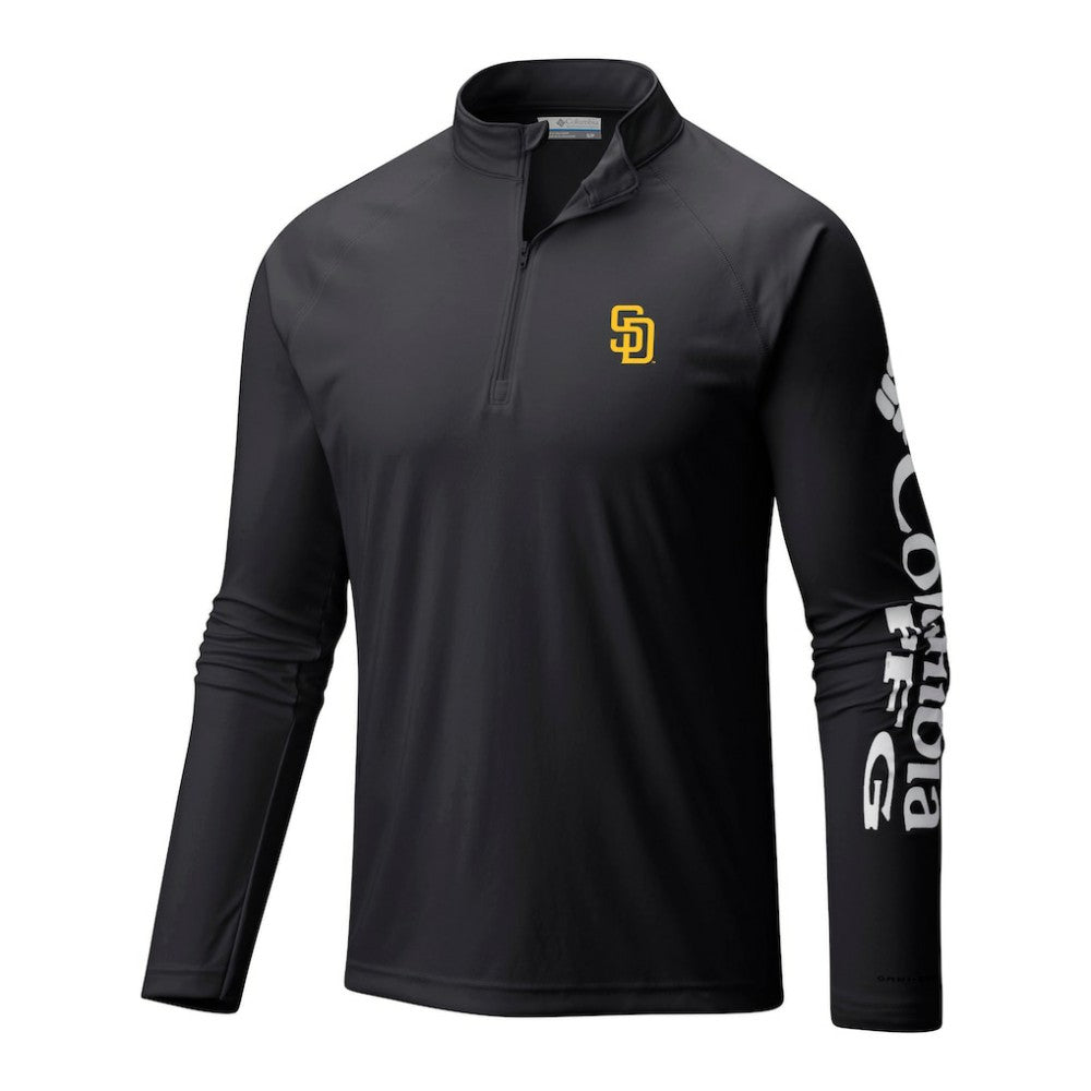 San Diego Padres Columbia Terminal Tackle Omni-Wick Raglan Quarter-Zip Pullover Online