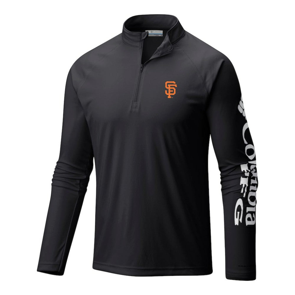 San Francisco Giants Columbia Terminal Tackle Omni-Wick Raglan Quarter-Zip Pullover Lifestyle