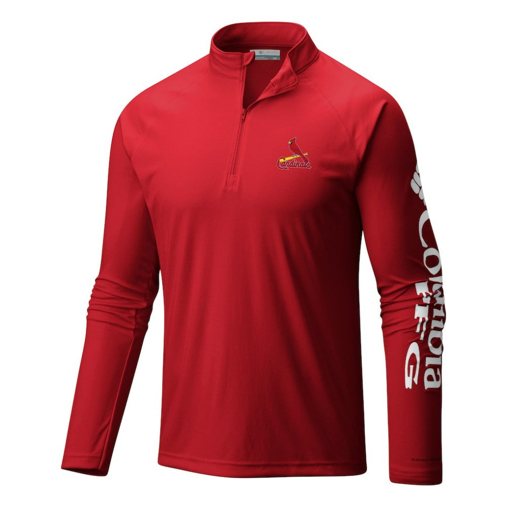 St. Louis Cardinals Columbia Terminal Tackle Omni-Wick Raglan Quarter-Zip Pullover Lifestyle