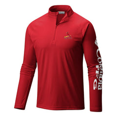 St. Louis Cardinals Columbia Terminal Tackle Omni-Wick Raglan Quarter-Zip Pullover Lifestyle