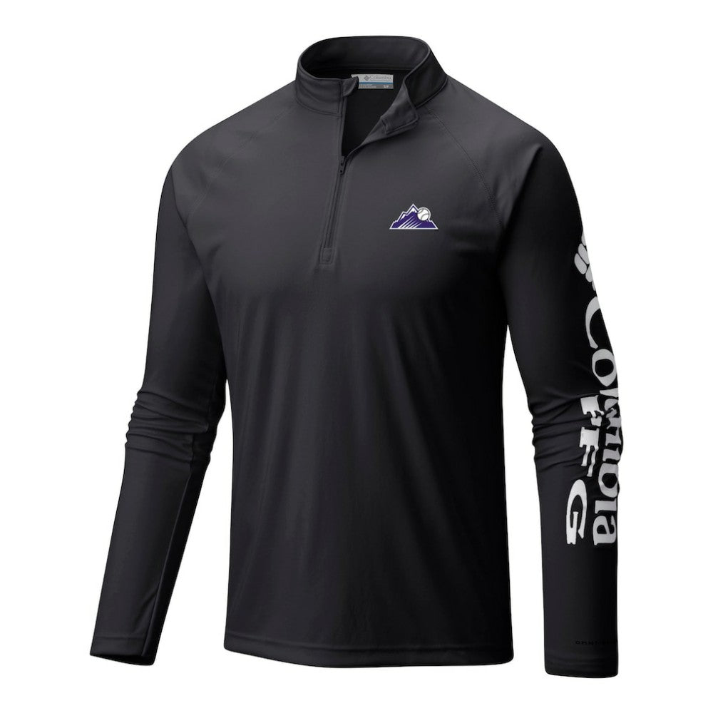 Colorado Rockies Columbia Terminal Tackle Omni-Wick Raglan Quarter-Zip Pullover Lifestyle