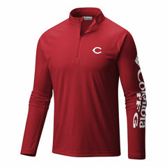 Cincinnati Reds Columbia Terminal Tackle Omni-Wick Raglan Quarter-Zip Pullover Near Me