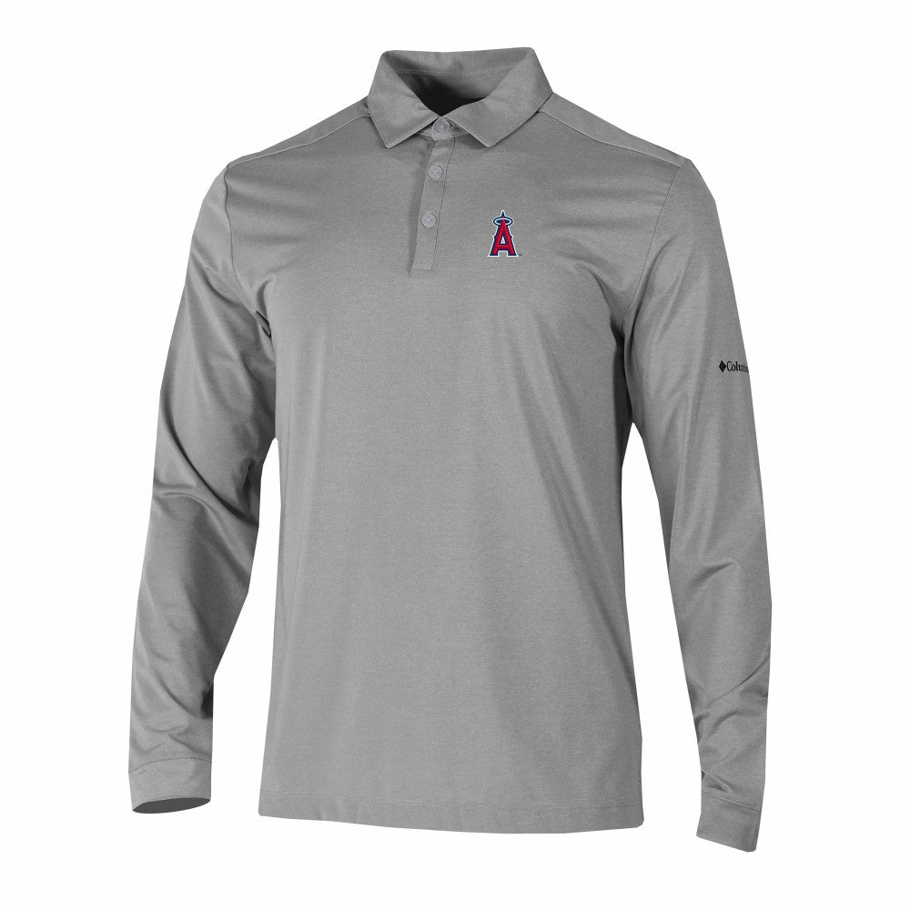 Los Angeles Angels Columbia Omni-Wick Pin High Long Sleeve Polo Sale