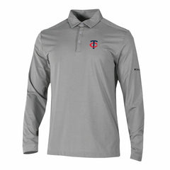 Minnesota Twins Columbia Omni-Wick Pin High Long Sleeve Polo discount