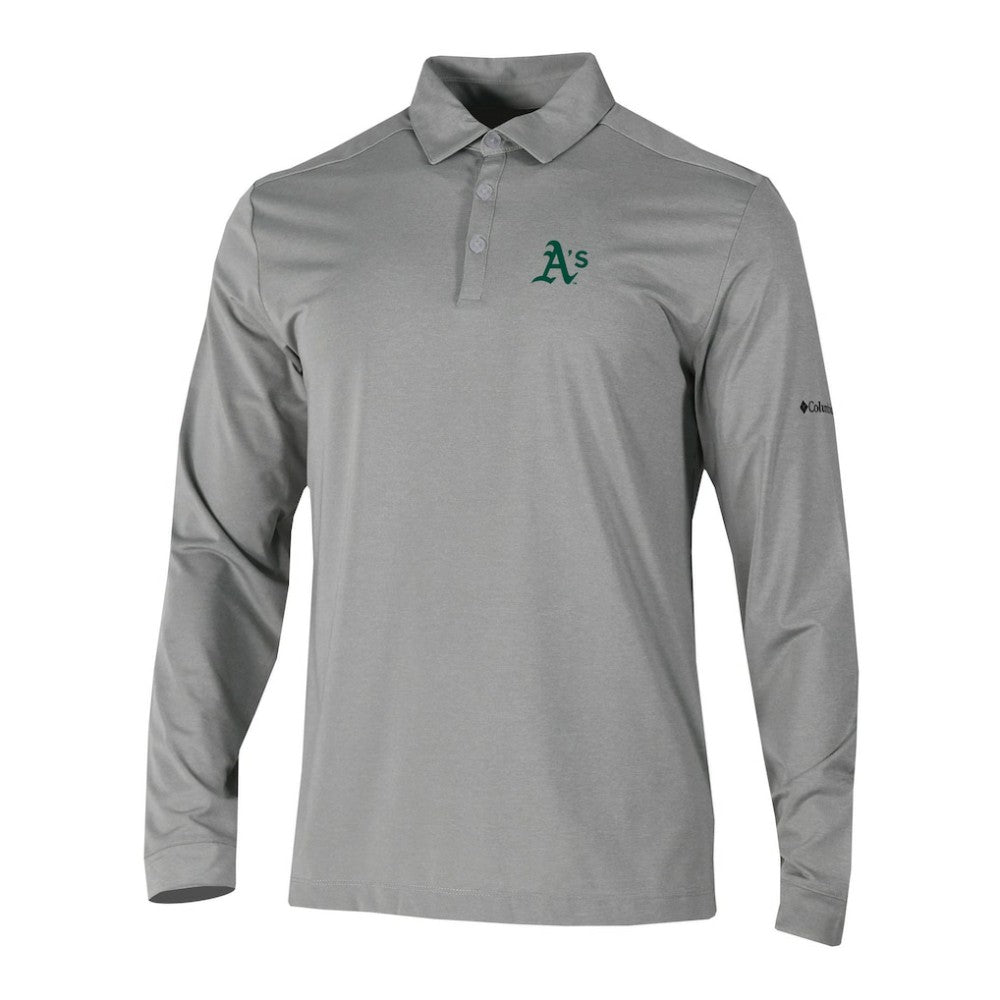 Athletics Columbia Omni-Wick Pin High Long Sleeve Polo for sale