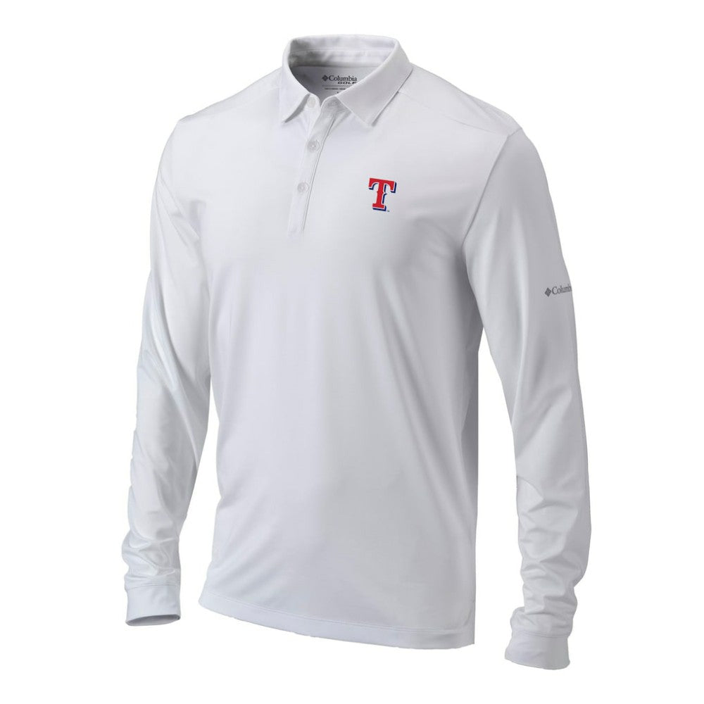 Texas Rangers Columbia Omni-Wick Pin High Long Sleeve Polo Near Me