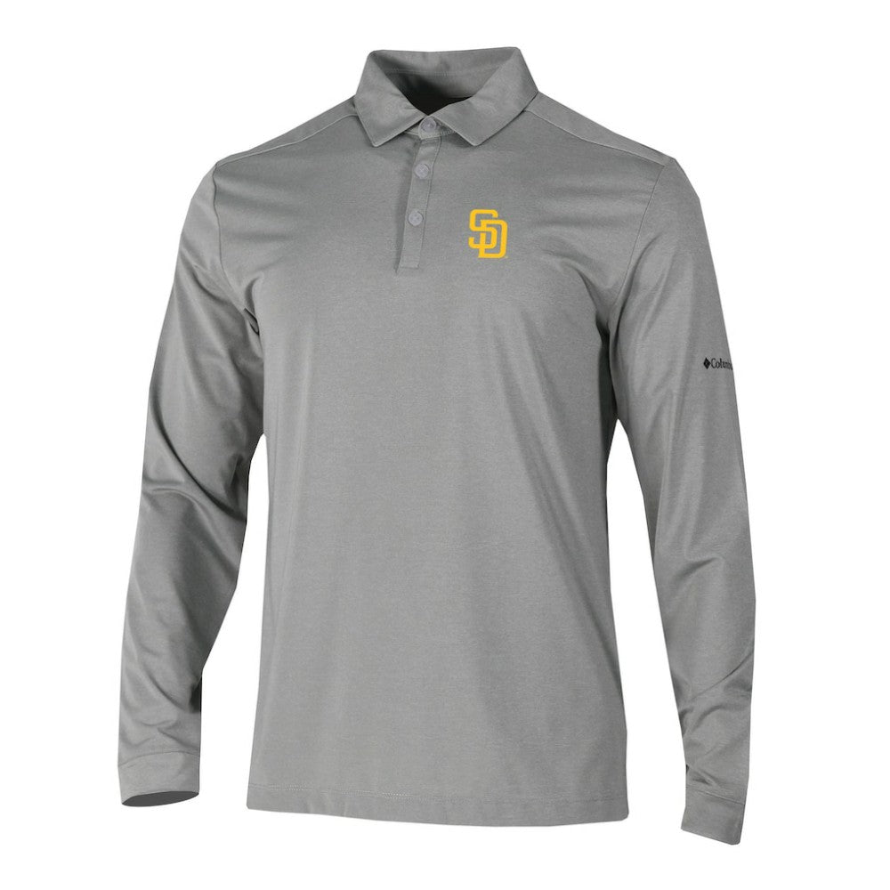San Diego Padres Columbia Omni-Wick Pin High Long Sleeve Polo for sale