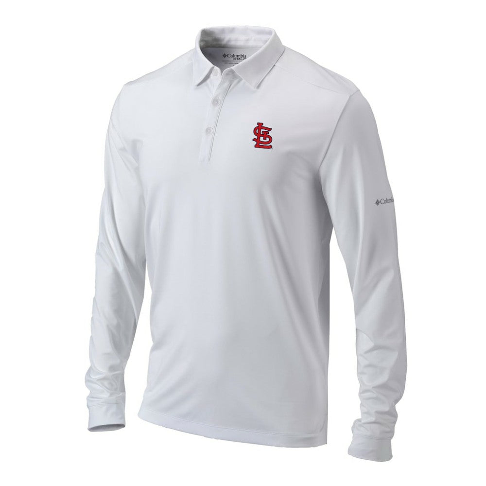St. Louis Cardinals Columbia Omni-Wick Pin High Long Sleeve Polo Online