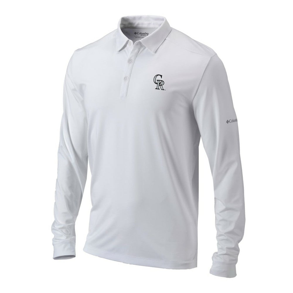 Colorado Rockies Columbia Omni-Wick Pin High Long Sleeve Polo Online