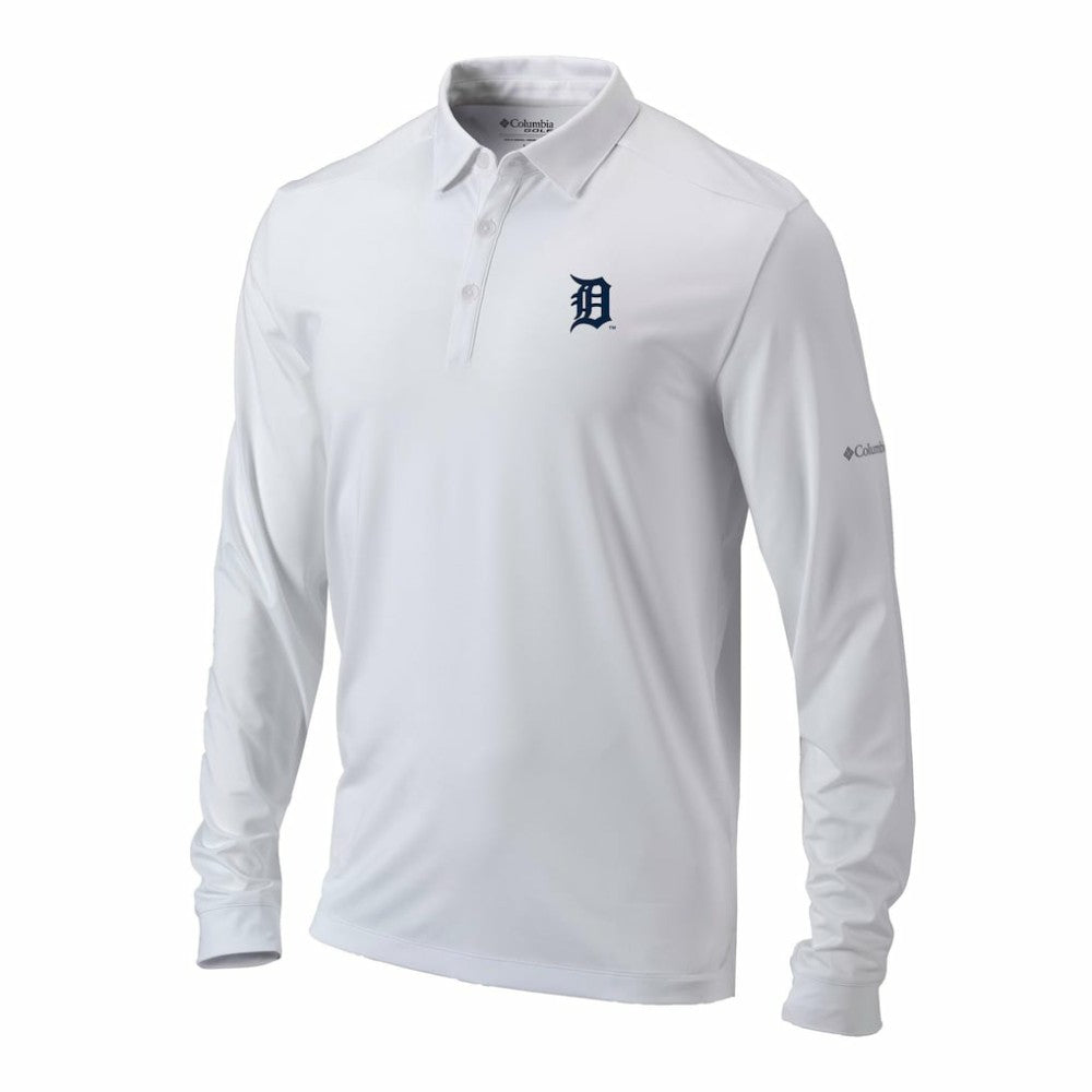 Detroit Tigers Columbia Omni-Wick Pin High Long Sleeve Polo Lifestyle