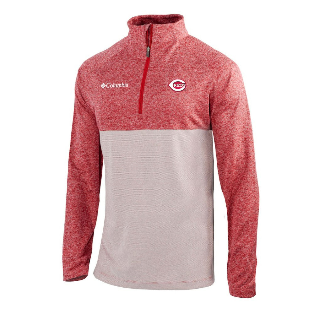 Cincinnati Reds Columbia Omni-Wick Raglan Rockin' It Quarter-Zip Pullover discount