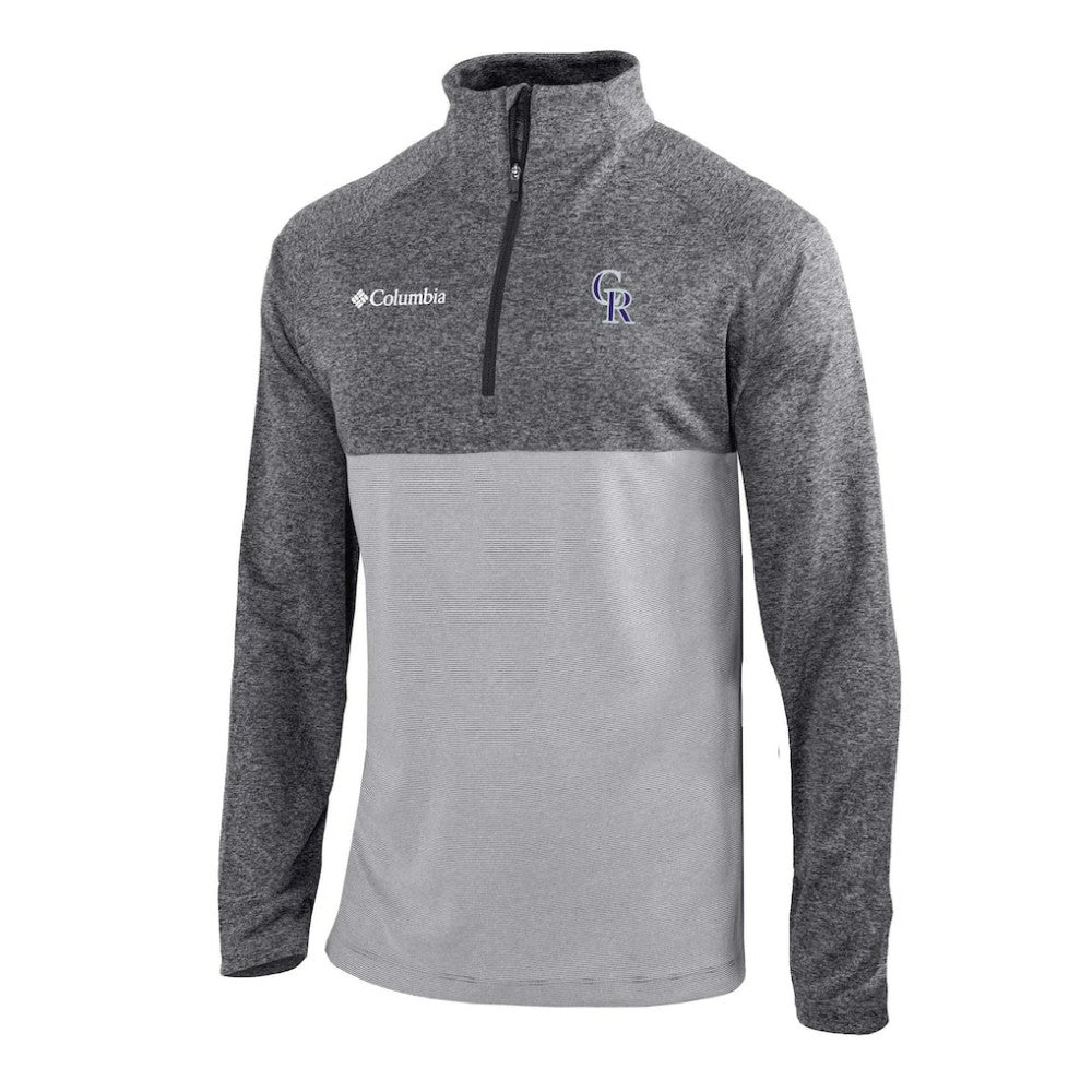 Colorado Rockies Columbia Omni-Wick Raglan Rockin' It Quarter-Zip Pullover Clearance