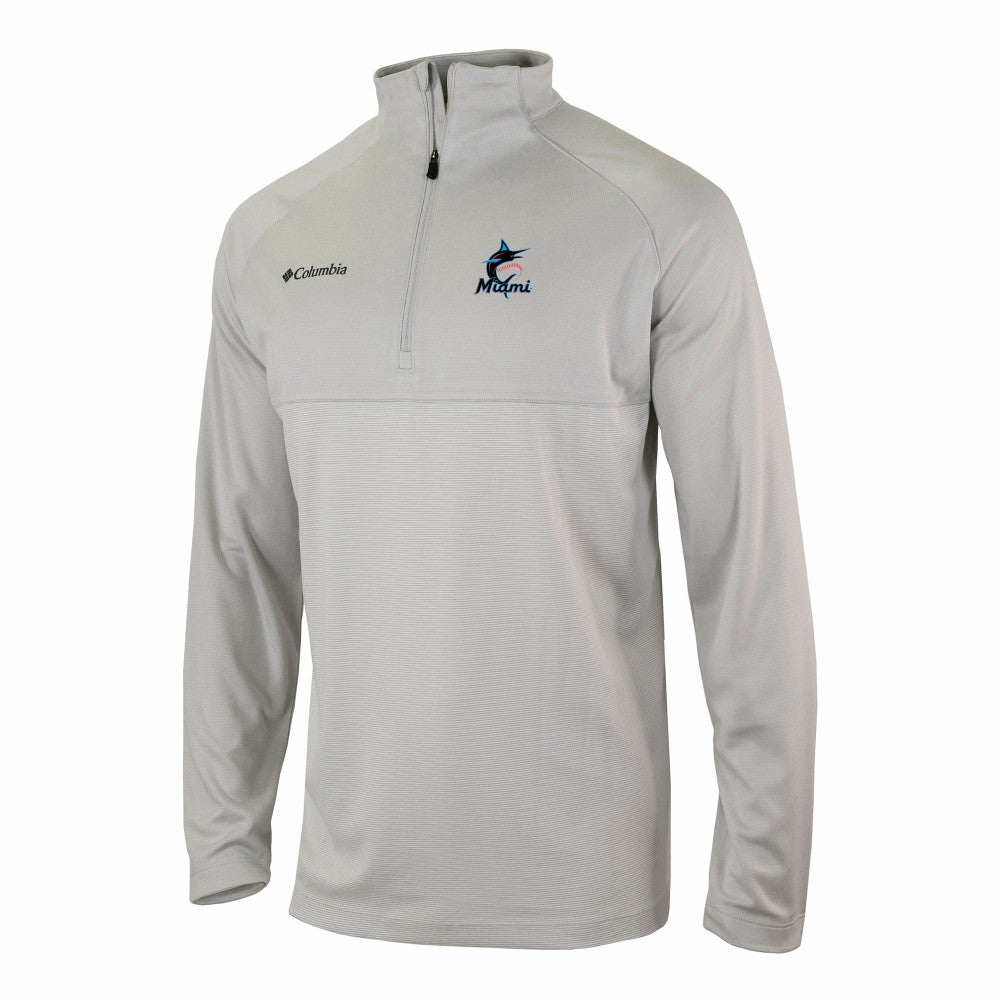 Miami Marlins Columbia Omni-Wick Raglan Rockin' It Quarter-Zip Pullover Sale