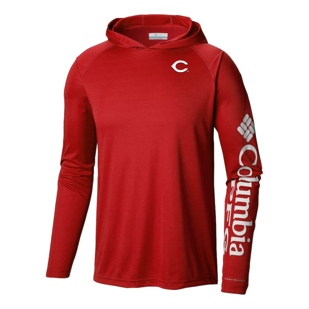 Cincinnati Reds Columbia Terminal Tackle Omni-Shade Pullover Hoodie Near Me