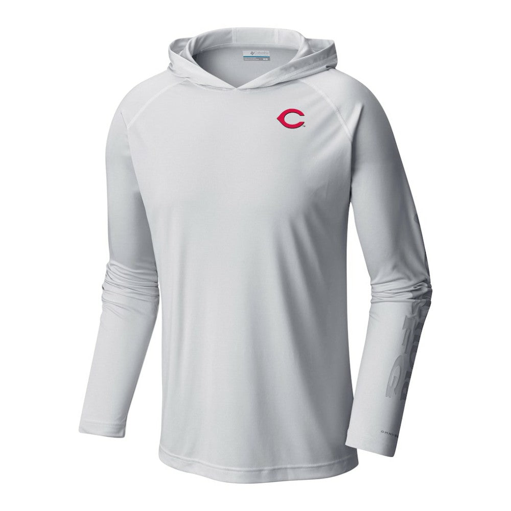 Cincinnati Reds Columbia Terminal Tackle Omni-Shade Pullover Hoodie Clearance