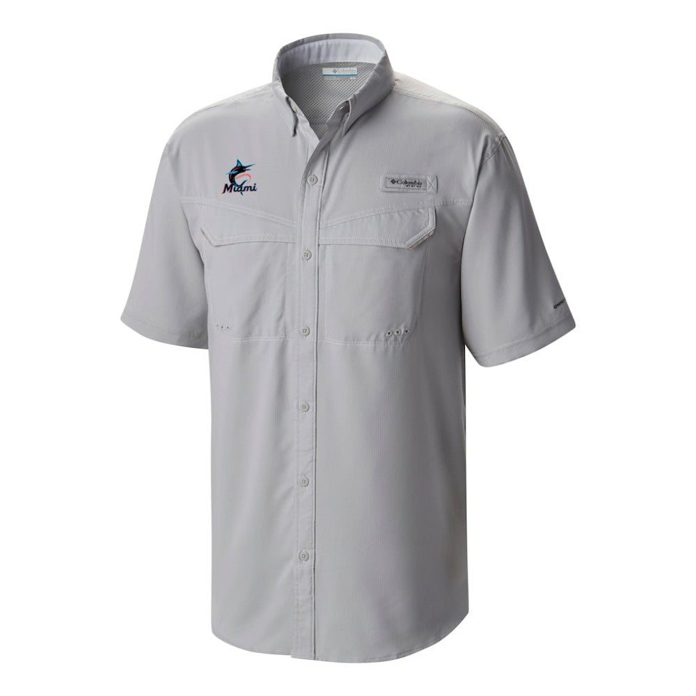 Miami Marlins Columbia Omni-Wick Low Drag Offshore Button-Up Shirt On Sale