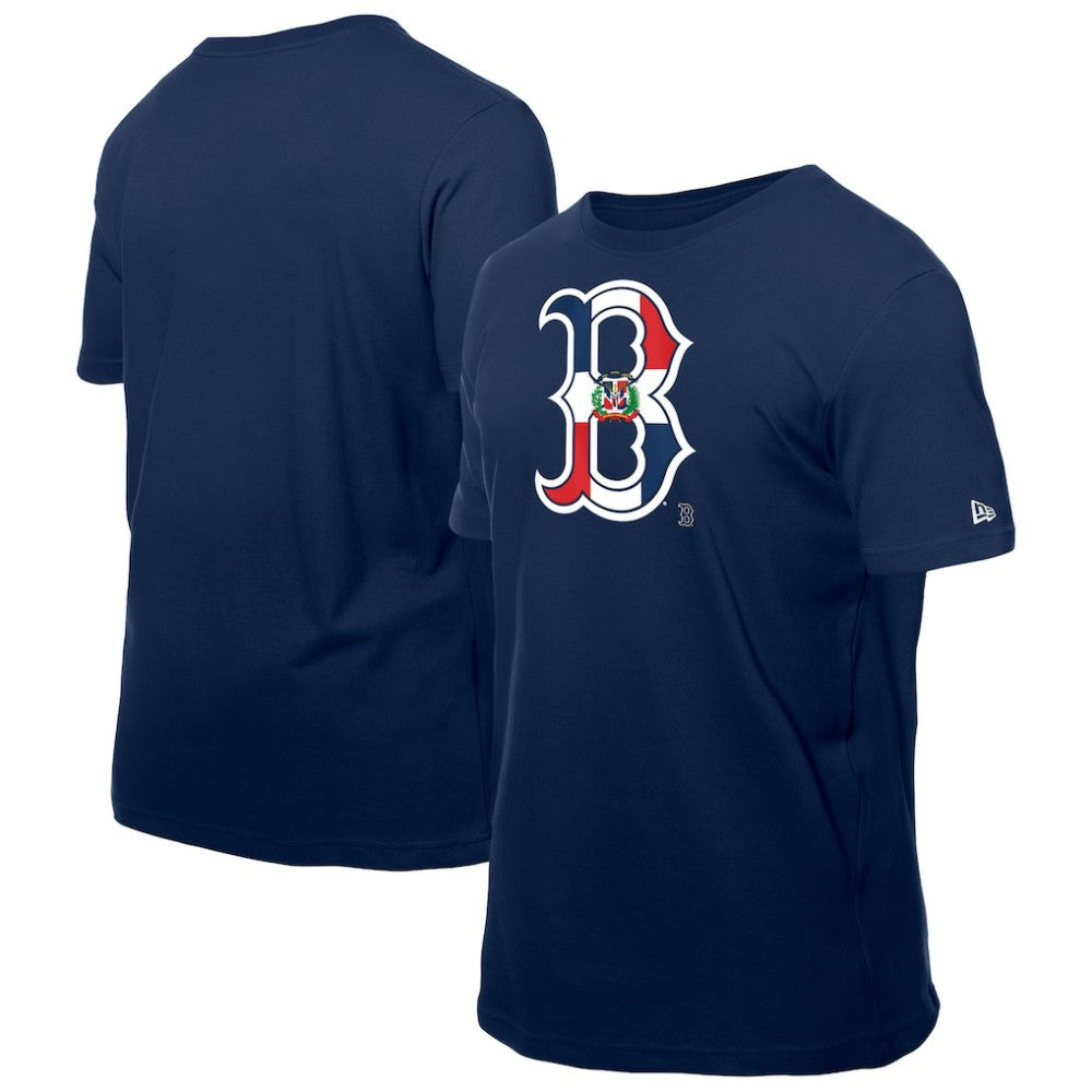 Boston Red Sox New Era Dominican Republic Flag Logo T-Shirt Clearance