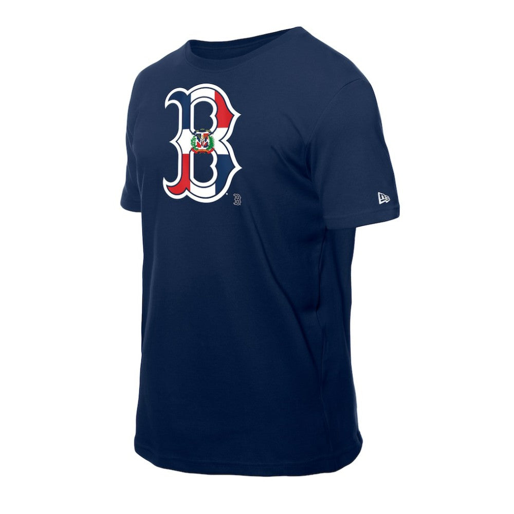 Boston Red Sox New Era Dominican Republic Flag Logo T-Shirt Clearance