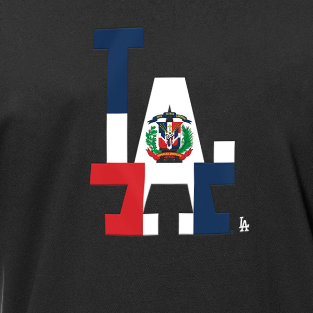 Los Angeles Dodgers New Era Dominican Republic Flag Logo T-Shirt Lifestyle