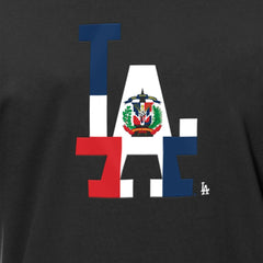 Los Angeles Dodgers New Era Dominican Republic Flag Logo T-Shirt Lifestyle