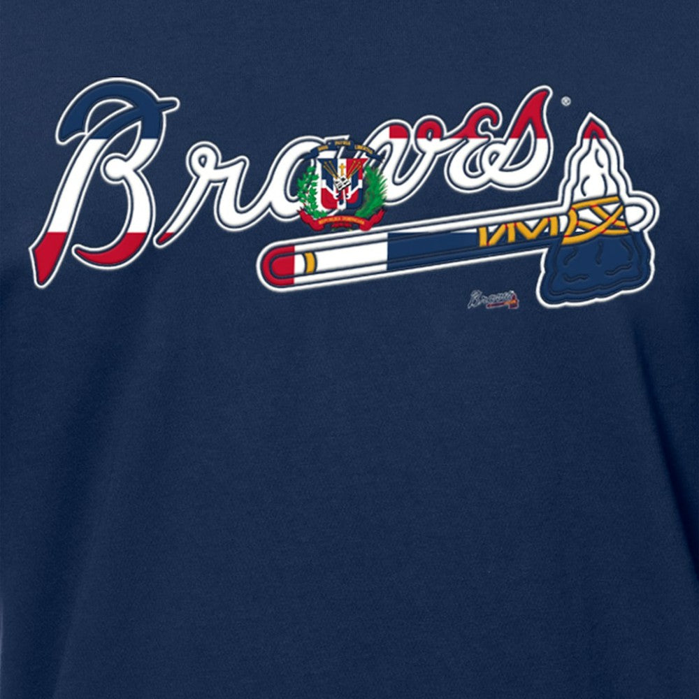 Atlanta Braves New Era Dominican Republic Flag Logo T-Shirt Sale