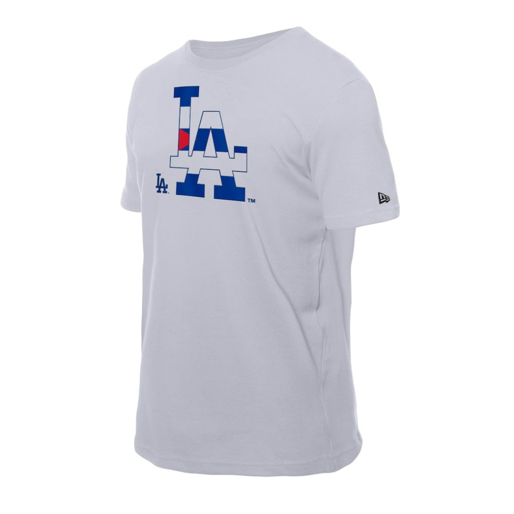 Los Angeles Dodgers New Era Cuban Flag Logo T-Shirt On Sale