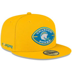 Los Angeles Chargers New Era Charger Power 59FIFTY Fitted Hat Gold - NFL