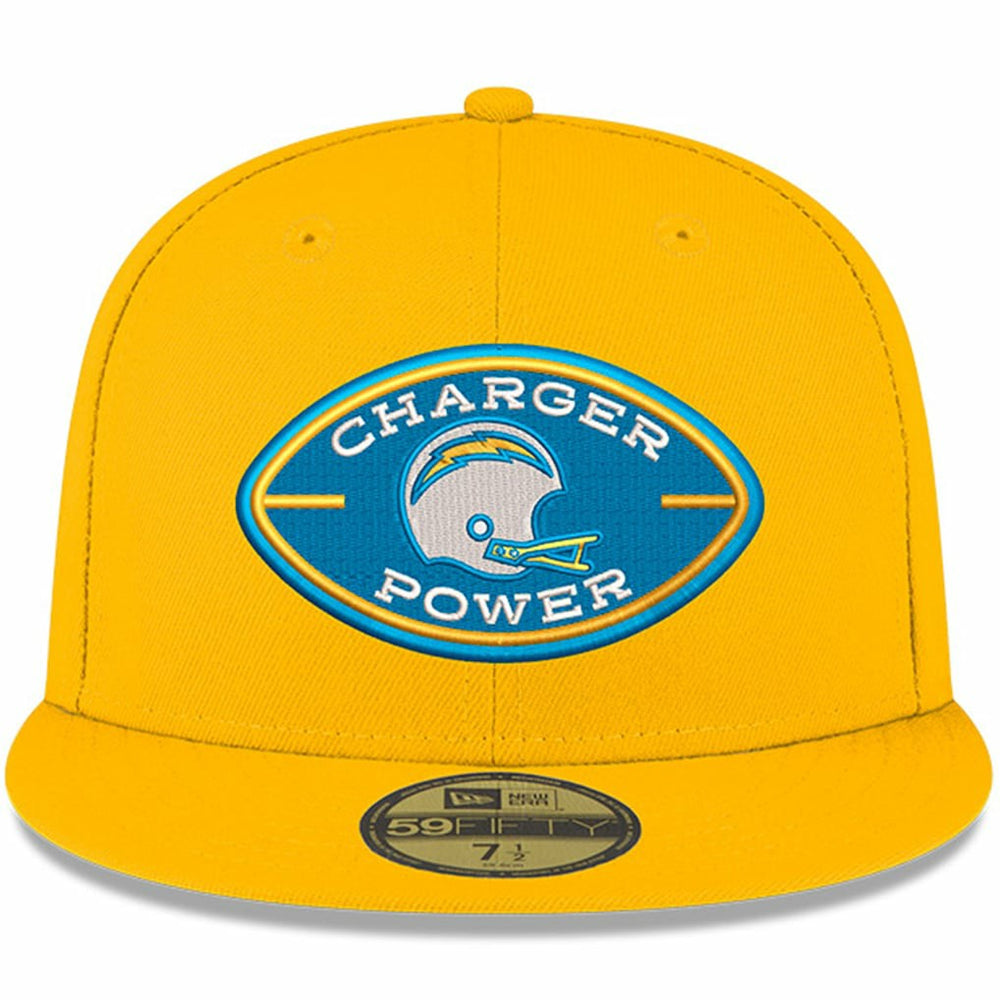 Los Angeles Chargers New Era Charger Power 59FIFTY Fitted Hat Gold - NFL