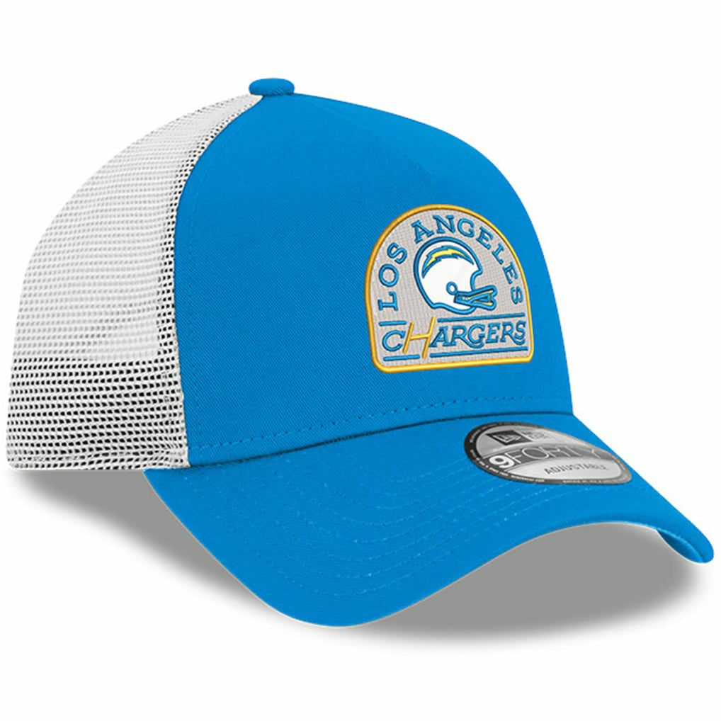 Los Angeles Chargers New Era Charger Power A-Frame 9FORTY Trucker Adjustable Hat Powder Blue - NFL