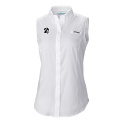 Tampa Bay Buccaneers Women's Historic Tamiami Omni-Shade Sleeveless Button-Up Shirt White - Columbia