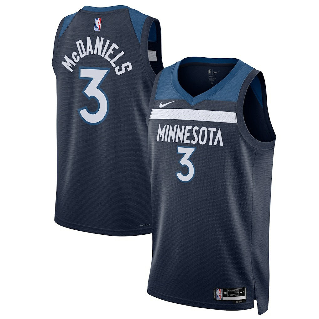 Nike - Jaden McDaniels Minnesota Timberwolves Unisex Swingman Player Jersey - Icon Edition - Navy