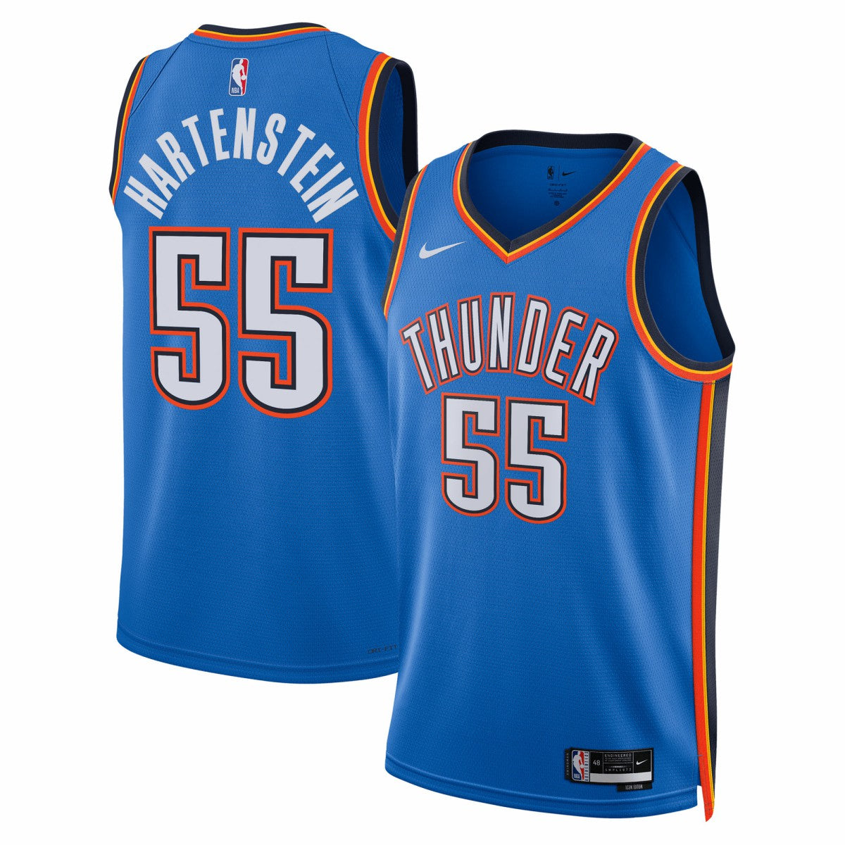 Nike - Isaiah Hartenstein Oklahoma City Thunder Unisex Swingman Player Jersey - Icon Edition - Blue