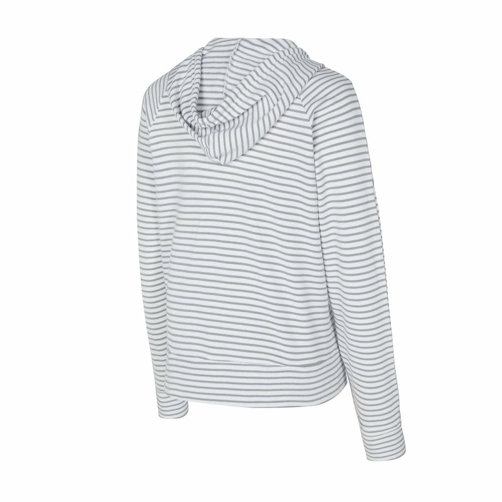 Cincinnati Bengals Concepts Sport Women's Liftoff Striped V-Neck Hoodie White/Gray - NFL
