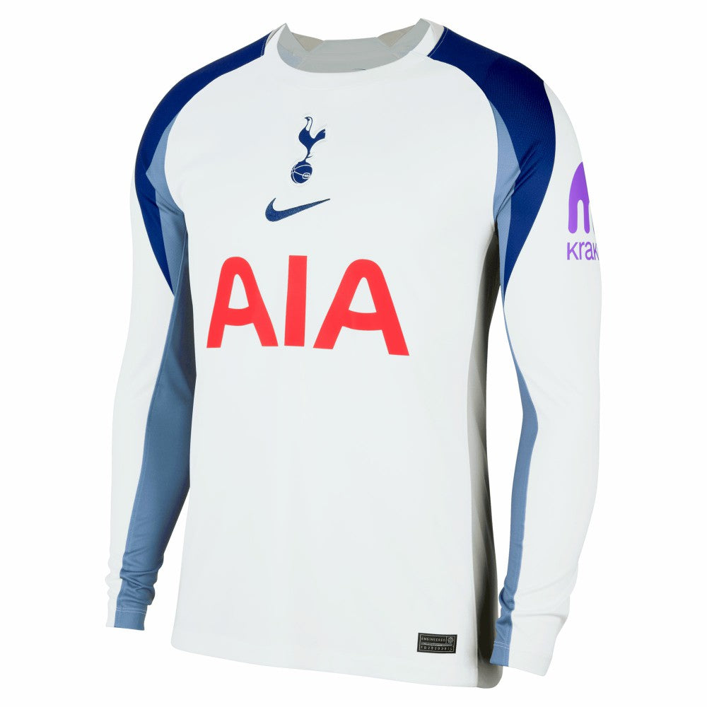 Nike Tottenham Hotspur 2025/26 Home Replica Long Sleeve Custom Jerseys - White