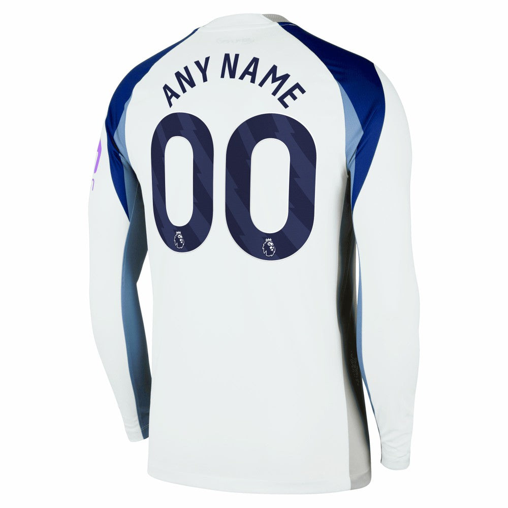 Nike Tottenham Hotspur 2025/26 Home Replica Long Sleeve Custom Jerseys - White