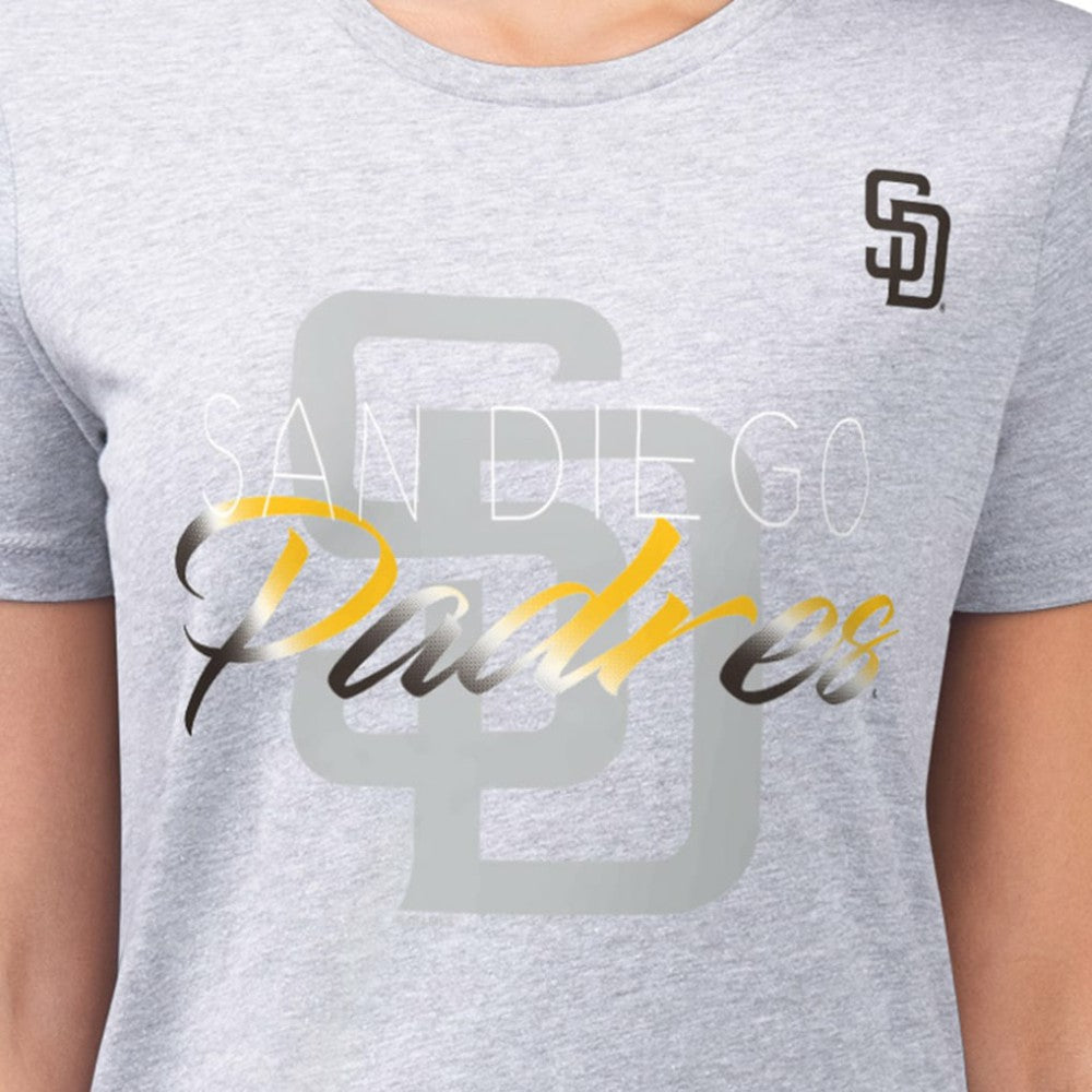 San Diego Padres G-III 4Her by Carl Banks Women's Super-Slim Fit Lightweight Shadow Logo Graphic T-Shirt On Sale