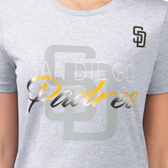 San Diego Padres G-III 4Her by Carl Banks Women's Super-Slim Fit Lightweight Shadow Logo Graphic T-Shirt On Sale