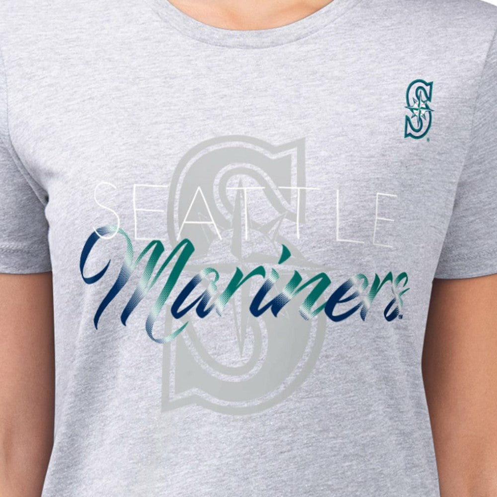 Seattle Mariners G-III 4Her by Carl Banks Women's Super-Slim Fit Lightweight Shadow Logo Graphic T-Shirt Online