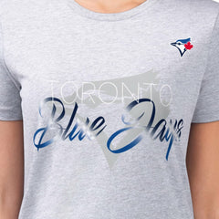 Toronto Blue Jays G-III 4Her by Carl Banks Women's Super-Slim Fit Lightweight Shadow Logo Graphic T-Shirt Clearance