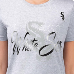Chicago White Sox G-III 4Her by Carl Banks Women's Super-Slim Fit Lightweight Shadow Logo Graphic T-Shirt Near Me
